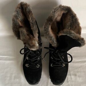 Cougar Black Faux Fur Winter Boots
